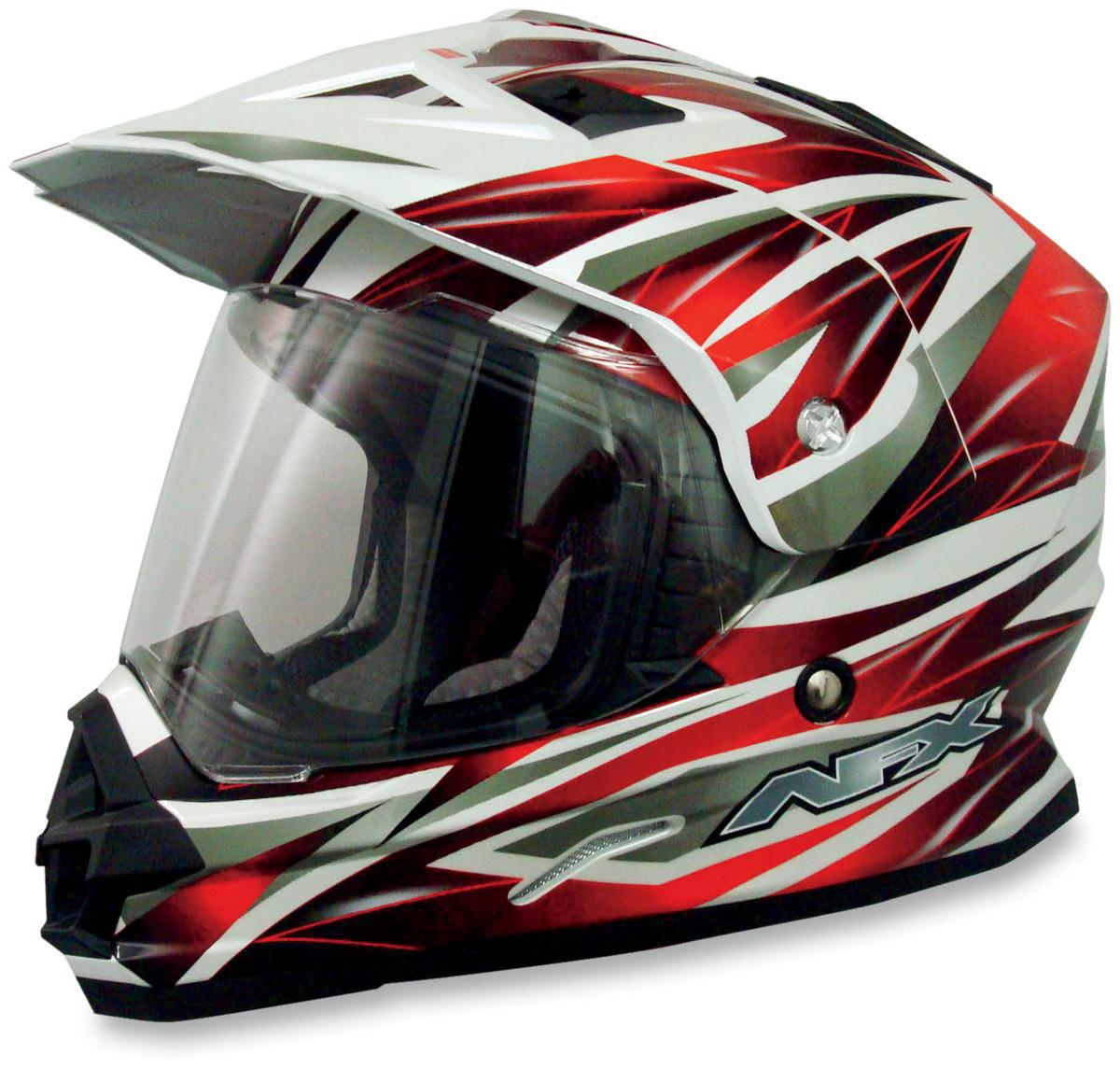 Afx fx-39 dual sport helmet multi red