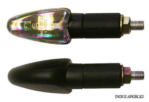 Mini black iridium lens long motorcycle spear signals indicators