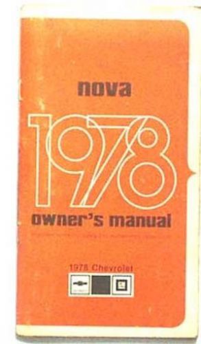 1978 chevrolet nova  owners manual original gm