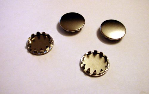 Set of four 1-1/8&#034; metal hole plugs- nickle plated steel - sp-1.125-nk