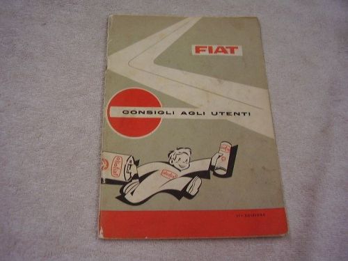 1965 fiat owners manual  original  in french