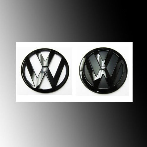 Front &amp; rear gloss black emblem badge combo for vw mk4 golf 1.8t gti 2.0 r32