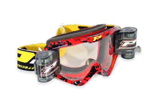 Pro grip 3458 jungle roll off mx goggles red