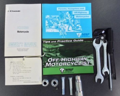 Kawasaki kdx50 kdx 50 2004 owner&#039;s owner manual guide book tools tool kit set