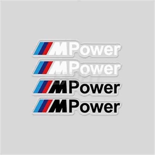 4 pc m sport small emblem sticker side wing m power badge chrome for bmw series