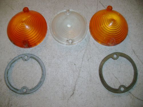 1964 1/2 - 1966 oem mustang park light lenses &amp; 1 backup light lens &amp; gaskets