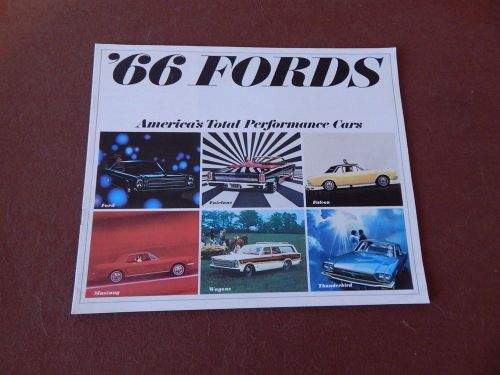 1966 original ford dealer showroom sales brochure 66 mustang fairlane all models