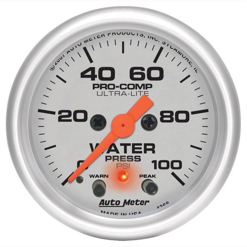 Auto meter 4368 ultra-lite; electric water pressure gauge