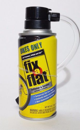 Fix-a-flat s60136 aerosol bike tire / tube inflator and sealer- 6 fl. oz. - new