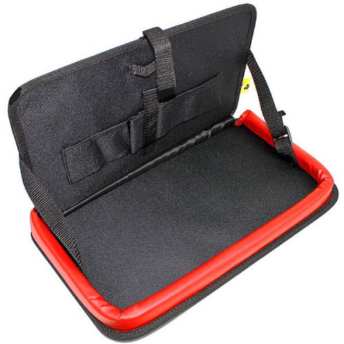 Car back seat headrest organizer multi-pocket foldable storage support tray