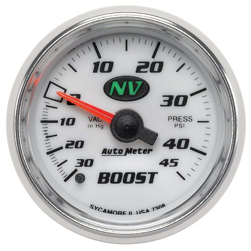 Auto meter 7308 nv; mechanical boost/vacuum gauge