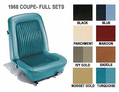 Mustang 1968 front set interior seat covers