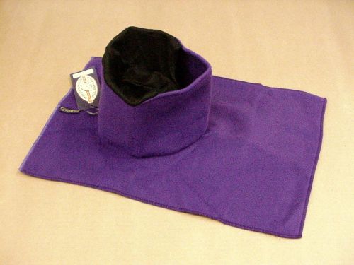 Snowmobile purple polar fleece helmet pro clava hat neck shoulder scarf nwt