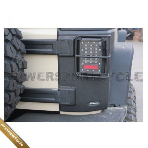 For 07-15 jeep wrangler jk black satin rear tail light guard cover lamp