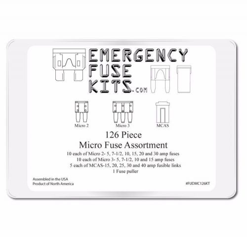 Emergency fuse kits 126 piece micro fuse assortment made in usa micro2 micro3
