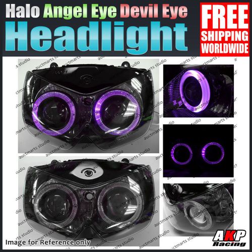 For kawasaki z1000 03-06 04 05 angel devil eye hid led headlight assembly pur gb