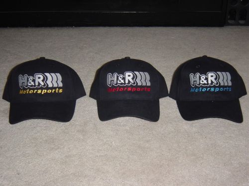 Brand new adjustable h&amp;r motorsports baseball golf hat cap - choose from 1 of 3