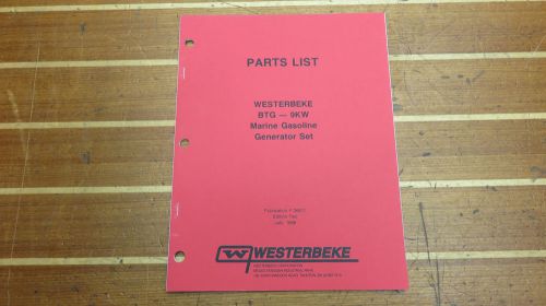 Westerbeke 36801 genuine oem btg 9kw marine gasoline generator set parts list