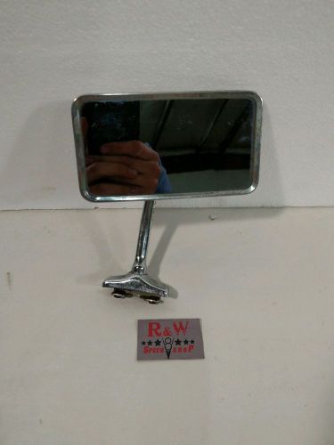 Vintage roberk side rearview peep mirror clamp on rectangle 5&#034; x 3&#034; 2