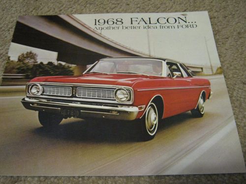 1968 ford falcon dealer sales-showroom brochure sedan, wagon, coupe, futura
