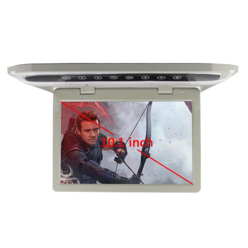 10.1 inch tft lcd auto car roof flip down monitor with ir transmitter dome light