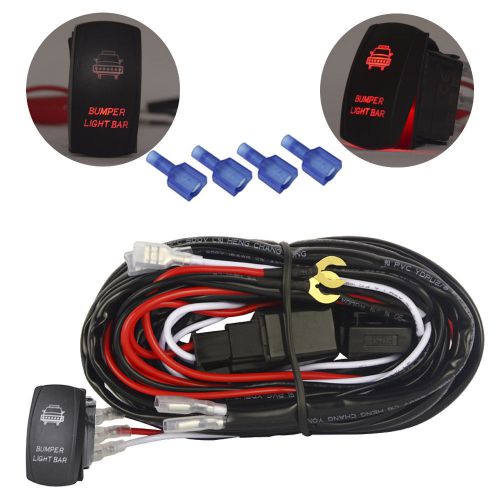 Universal 2 leg 12ft normal wiring harness for led light &amp; lamp led swich button