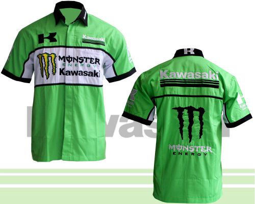 2016 kawasaki racing team green pit shirt super sbk moto cross m l xl asian sz