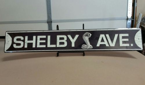 Ford mustang gt500 shelby cobra super snake shelby ave street sign metal mancave