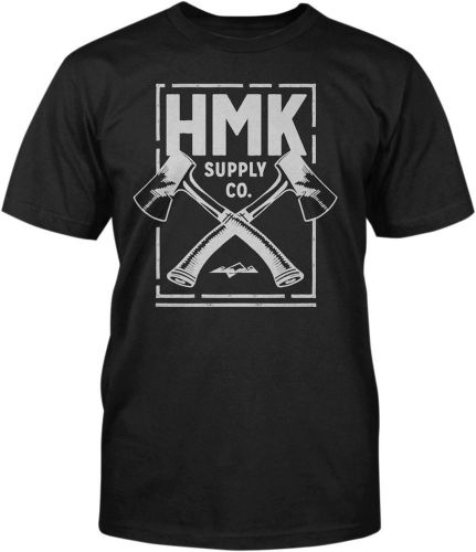 Hmk snowmobile adult cross t-shirt black tee shirt s-2xl