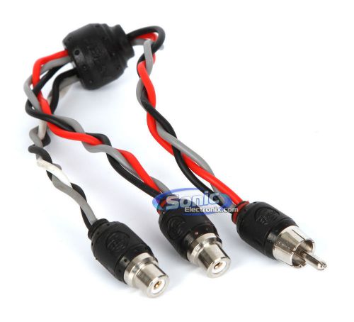 Tspec v12rcay2 1 male to 2 female v10 series ofc rca y-connector