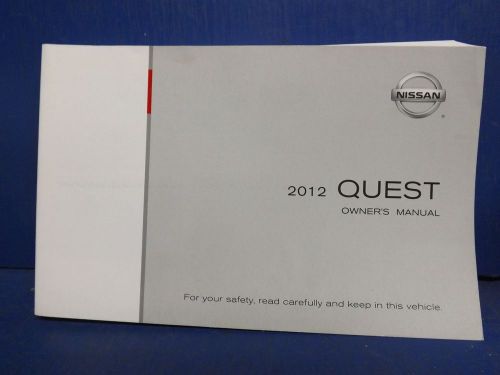 2012 nissan quest owners manual genuine oem ee255