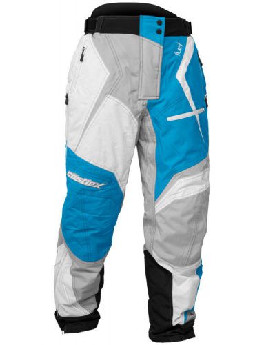 Castle womens grey/reflex blue fuel se g5 snowmobile pants snow snowcross