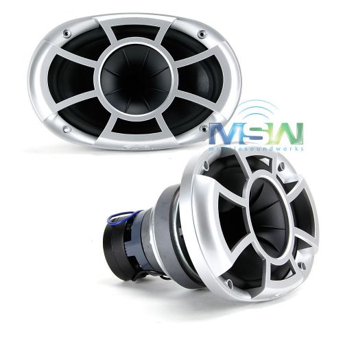 Wet sounds rev696-rs 6&#034; x 9&#034; 300w rms 2-way marine coaxial speakers rev-696-rs