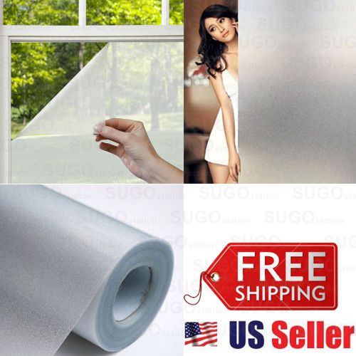 3ftx72&#034; frosted home privacy bedroom bathroom window tint glass film sheet diy