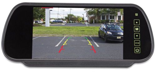 Rockville rrm704 7&#034; car rearview mirror monitor for parking - universal mount