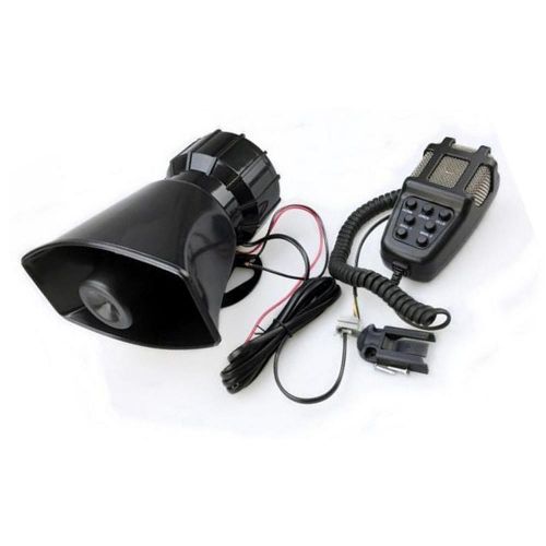 12v 80w car alarm police fire siren horn pa loud speaker mic system 7 sound tone