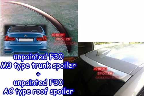 Unpainted bmw 12~16 f30 3-series sedan ac type roof + m3 type trunk spoiler ◎