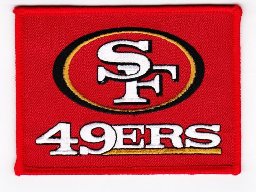 San francisco 49ers sew/iron on patch emblem 3x4 embroidered nfl football