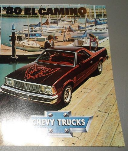 1980 chevrolet el camino brochure folder