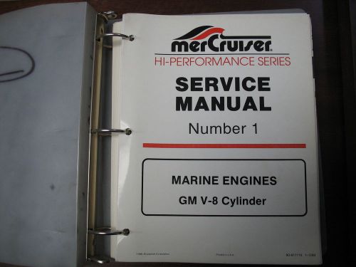 Mercruiser hi-performance service manual #1 marine engines gm v8 cyl 90-817110