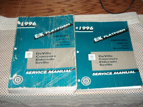 1996 cadillac deville seville eldorado shop manual set original service books