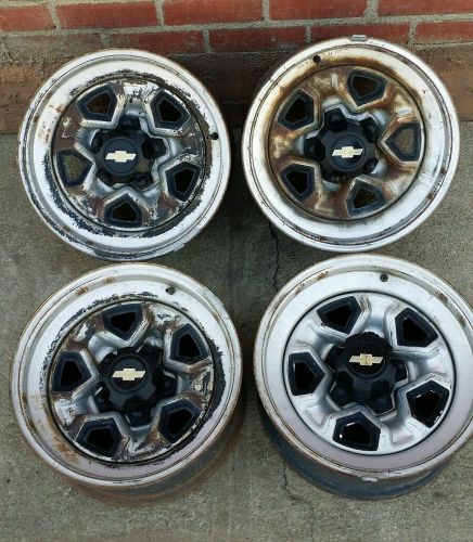 1980s chevrolet rally wheels 15 x 7  el camino camaro s10 set of 4