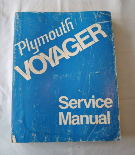 Plymouth voyager service manual