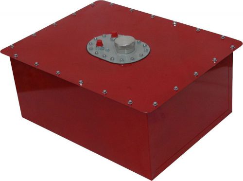 Rci circle track fuel cell 16-gallon red/steel can foam cap -8an pickup #1162c