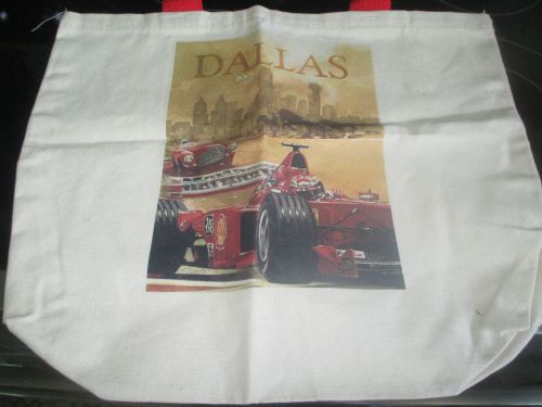 Ferrari club of america 2001 dallas annual meet canvas tote bag