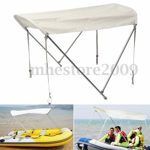 Bimini top 2 bow anti-uv 600d oxford cover canopy 46&#034;h x 5&#039;l fit 45-63&#034;w boat