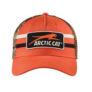 Arctic cat adult aircat stripe camo snapback hat / cap - orange 5278-851