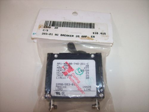 Carling technologies 20 amp black toggle switch circuit breaker, aa1 series