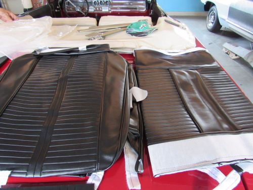 1966 1967 chevelle gto,black convertible interior set seat covers + doors panels
