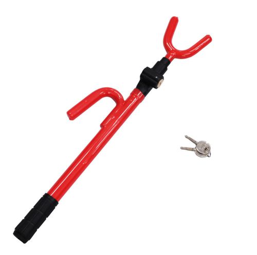 New steering wheel lock anti theft security system car truck red